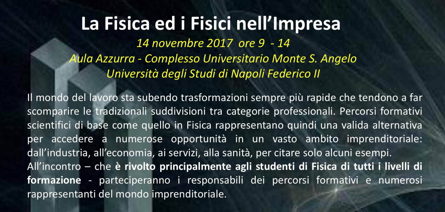 La Fisica ed i Fisici nell'Impresa